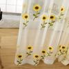 Elegant Sheer Curtains Gauze Transparent Curtain Sunflower Tulle Curtain  Home Decoration