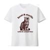 Feral And Sterile Funny Cat Hysterectomy Uterus Womens Joke T Shirt  Vintage Washed Comfortable Soft Top For Everyday Wear
