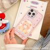 Checked Daidai Bear Contrasting Acrylic Phone Case Suitable for Apple 16promax Pink Apple 15 Protective Case 14