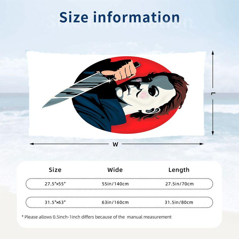 Large Beach Towel Quick Dry Absorbent Towel For Beach IndoorHalloween Michael Myers