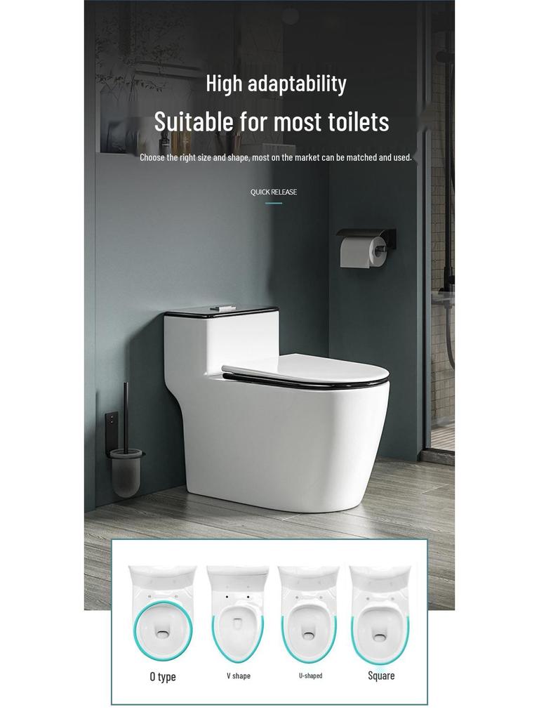 Universeller langsam schließender Schnellverschluss WC-Sitzbezug im altmodischen Stil mit verdicktem Deckel (U/V/O-Typ)