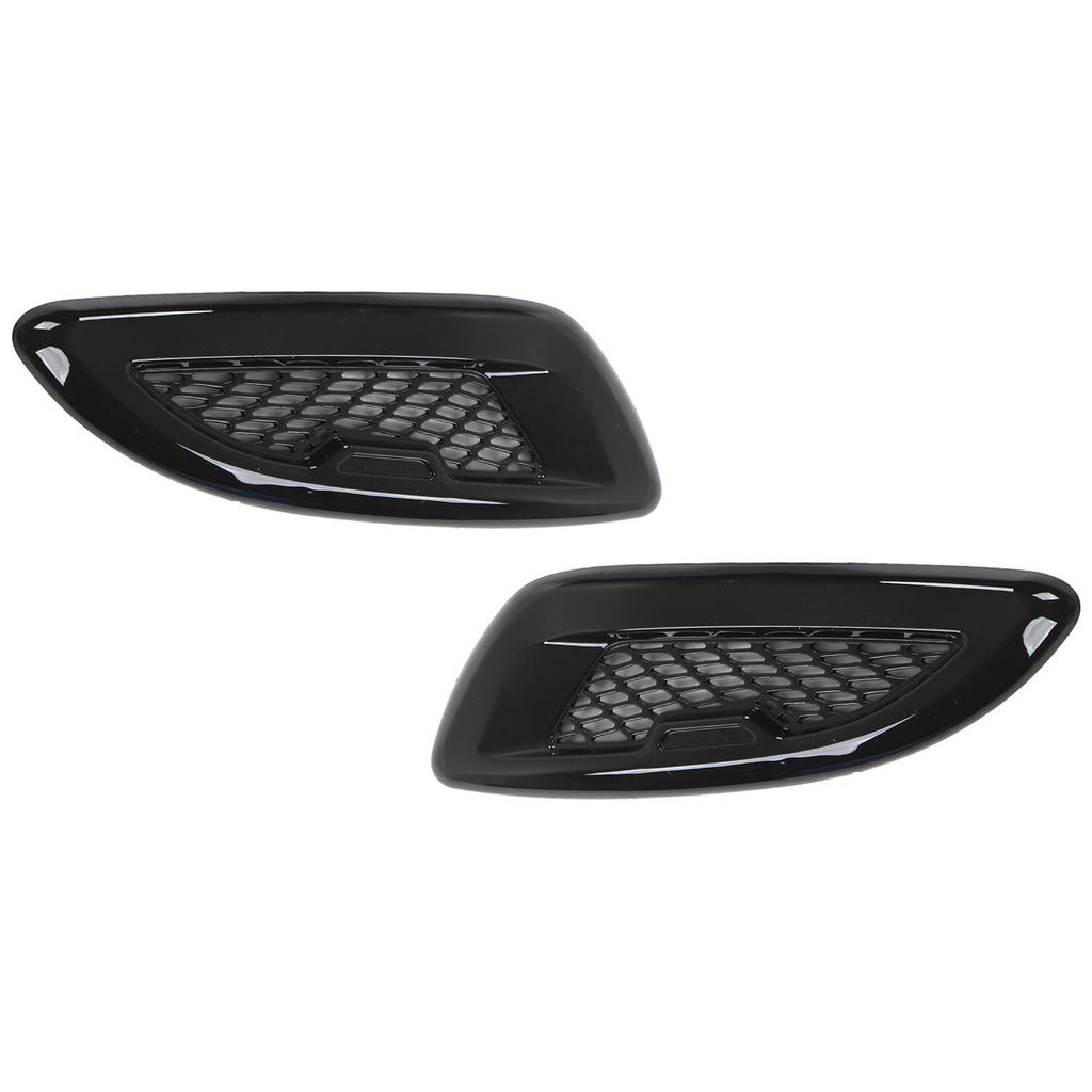 Dynamic Style Gloss Black Bonnet Grille Air Vent Trims Add On Replacement For Land Rover Range