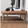 Wooden Monitor Stand Riser Computer Stands Solid Wood Desktop Organizer Rack  for Computer Laptop PC TV