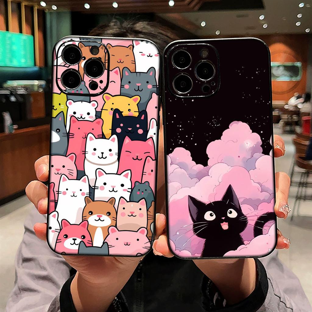 For Xiaomi Poco X7 X6 X5 F7 F6 F8 Ultra F5 M6 M7 M8 Pro C85 C75 C65 C71 C61 Phone Cover Case Cartoon Kitten Cat Meow