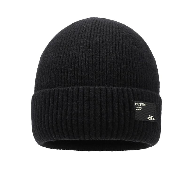 Herren Herbst Winter Ski Wollmütze Samt Warme Baumwollmütze Outdoor Sport Strickmütze