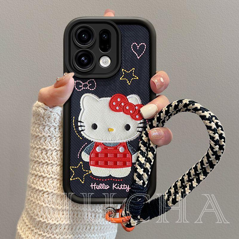Applicable Oppofindx9 Mobile Phone Case with Lanyard OPPOfindx8pro Design Imitation Denim Katie X7