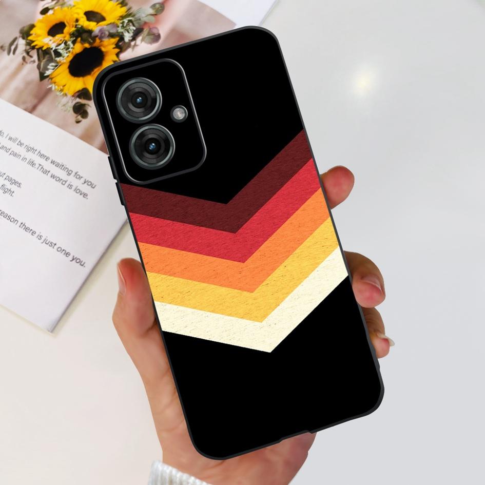 Für Motorola Moto G55 5G Hülle Niedliche Cartoon Katze Tiere Weiches Silikon Stoßfeste TPU Rückseite Handyhülle Für MotoG55 G 55 Funda