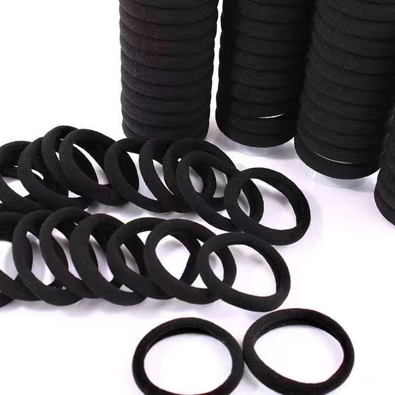 50pcs Black Hair Rope Simple Elastic Hair Band Hair Accessories For Women Ideal Choice for Gifts Haarband Kind  Rubber Bands