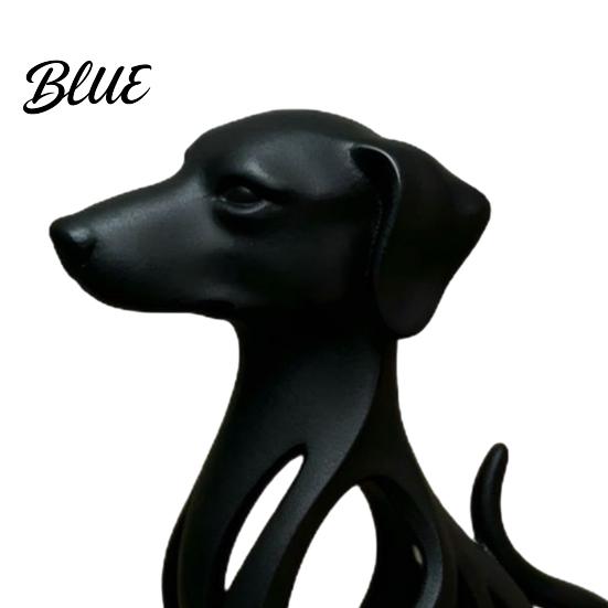 Lop Ear Dog Figurine Desktop Ornament Hollow Curved Surface Sitting Hound Figurine