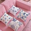 Animals Marine Theme Print Pillow Case Silky Short Plush With Invisible Zipper Dustproof Sofa Cushion Cover For Home Decor