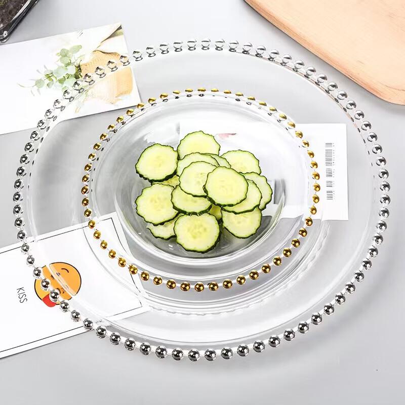 Diruien Beaded Glass Serving Plate