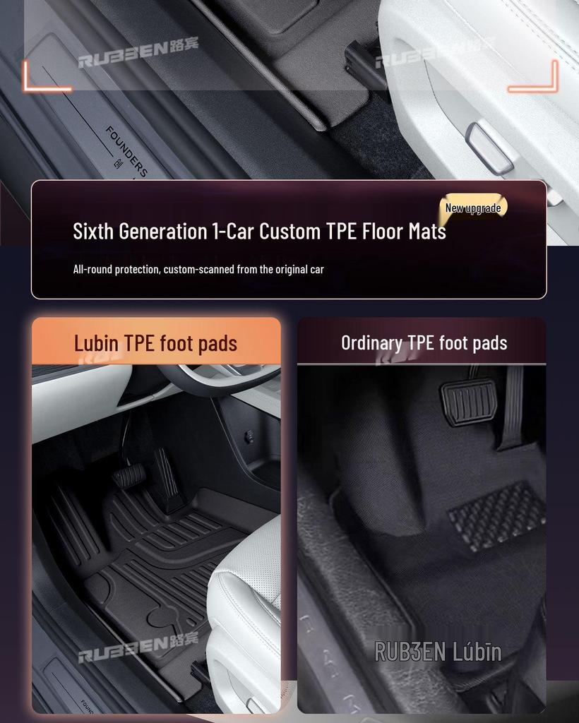 Waterproof TPE Floor Mats for Galaxy M9: Full Coverage & Starry Sky Design