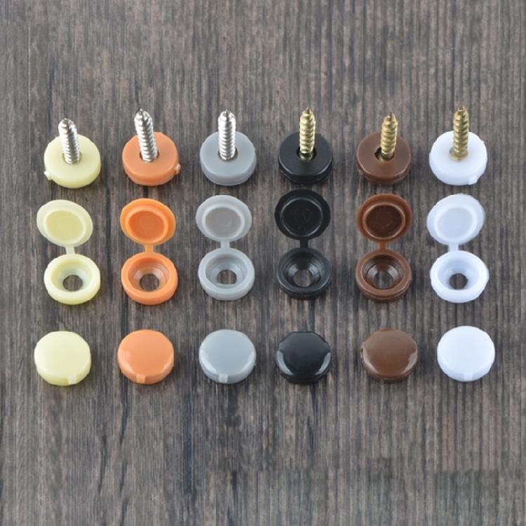 M6 Screw Decorative Covers Screw Protections for Furniture Cabinet Universal Foldable Snap Protective Cover 36pcs