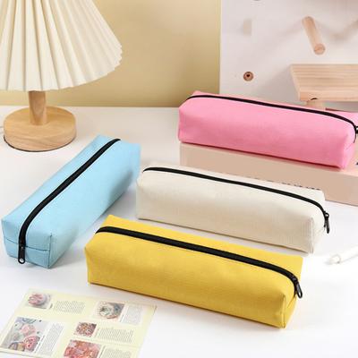 Oxford Pencil Case, Large Capacity Pen Bag, Simple Zipper Pouch for School Office, Lightweight Stationery Organizer