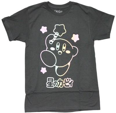 Kirby New Adult T-shirt Colorful Star Wand Jumping Kirby