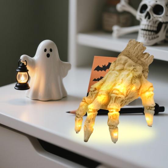 Animated Zombie Hand Halloween Decoration Sound Activated Sensor Walking Hand Realistic Lighted Hand with Spooky Sound for Haunted House Decor
