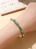 FTCY Colorful Enamel Flower Bangles For Women Enamel Dropped Glaze Floral Zircon Bangle Luxury Jewelry Gifts