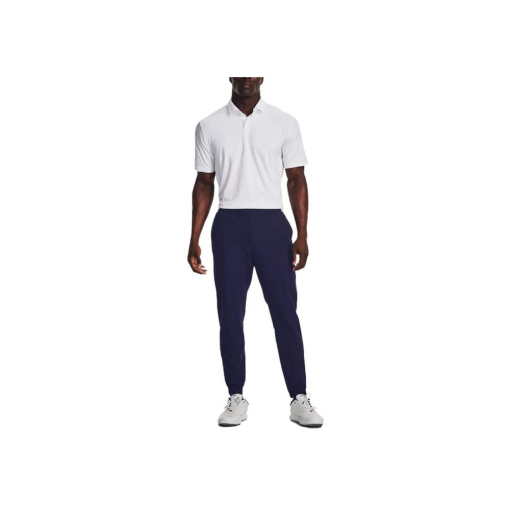 Under Armour Solid Color Elastic Waist Joggers Men Bottoms Midnight-Blue 1374766-410