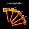 Transparent Rubber Hammer with Wooden Handle – Ideal for Tile, Marble, and Plastic Installation