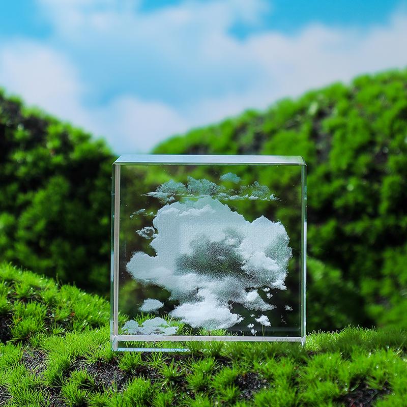Rainy Cloud Crystal Desk Ornament: Mood-Boosting Gift for Girls