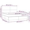 VidaXL Sommier à Lattes de Lit avec Matelas LED, Lit Rembourré, Lit Double, Lit Adulte de Chambre à Coucher Intérieur, 3136018