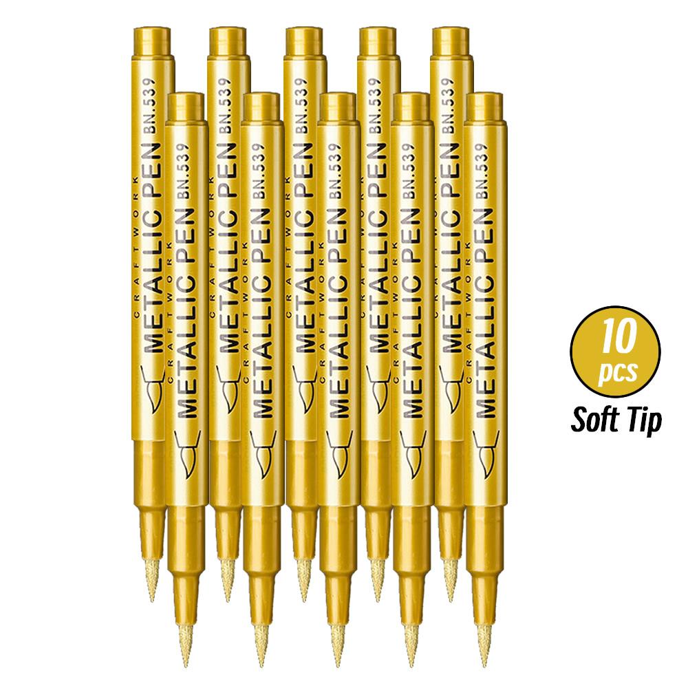 20 stuks Borstel Metallic Verf Markeerpennen Goud Zilver Permanente Kunst Markeerder Voor Manga Knutselen Scrapbooking Kantoorbenodigdheden