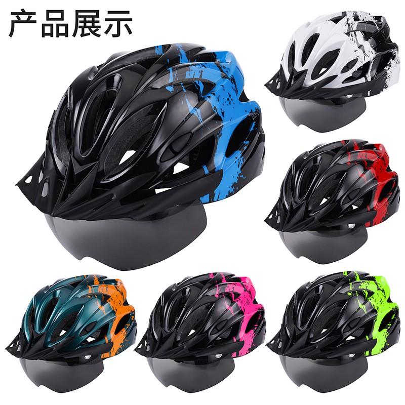 Magnetic Mount Bike Helmet With Visor USB-Rechargeable LED Light Detachable Design One-Piece EPS Construction Adult