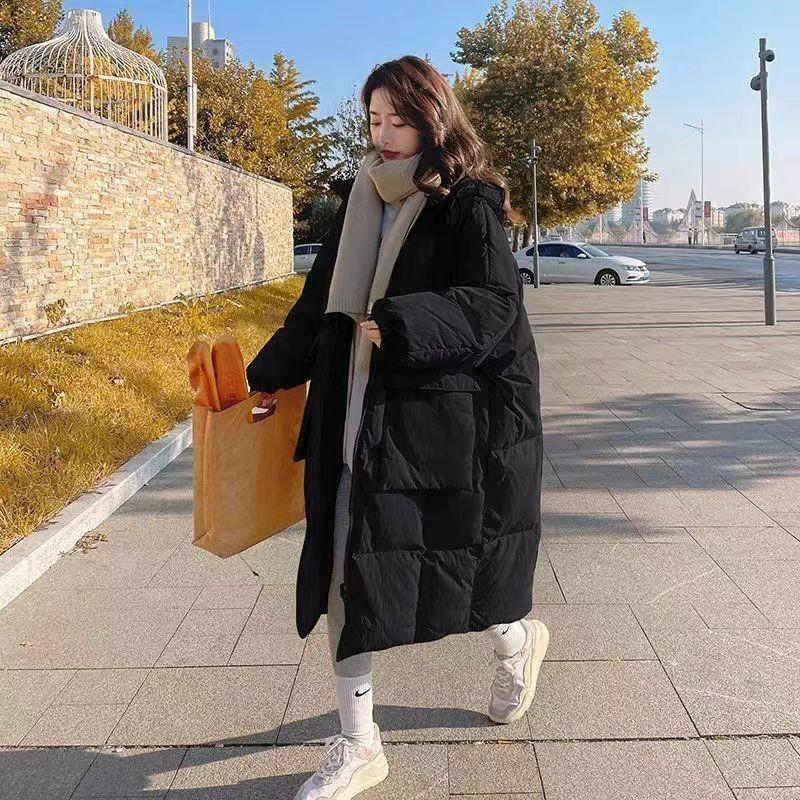 Milk Yellow Down Cotton Clothes Women's Winter New Medium and Long Loose Bread Clothes Cotton Clothes Thickened Coat