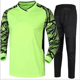 New Football Goalkeeper Suit, Adult Youth Football Professional Goalkeeper Suit Set, Thickened Sponge Protection Buffer