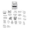 46Pcs/Box English Words Stickers Vintage Letter Paper Stationery Sticker Set for Diy Scrapbook Card Making Craft Lettering