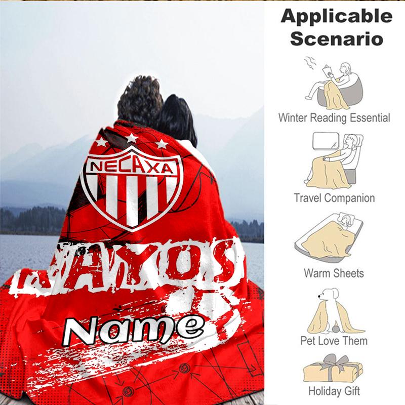 Custom Name NECAXA Team Crest Design Blanket Lightweight Ideal Bedding Blanket Perfect for Travel, Camping, Living Rooms, Sofas, Christmas gift