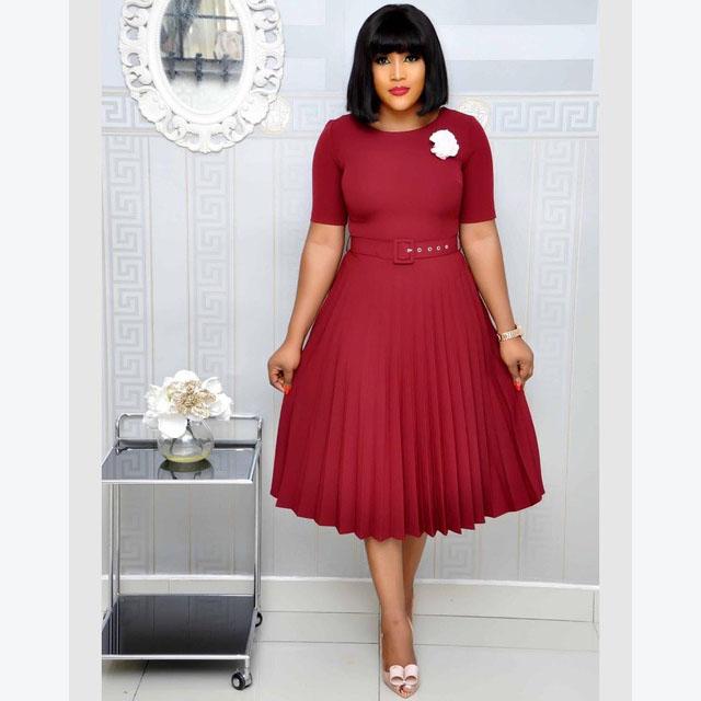 

Женское повседневное плиссированное платье летнее женское с коротким рукавом и круглым вырезом зеленое миди-платье S