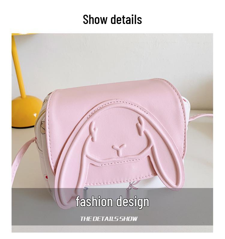 Korean Style Autumn/Winter Children's Cute Rabbit Crossbody Bag, Large Capacity