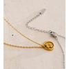 Eetit Stainless Steel Round Flower Necklace Pendant Chain Water Resistant Metal Individualistic Jewelry Wholesale