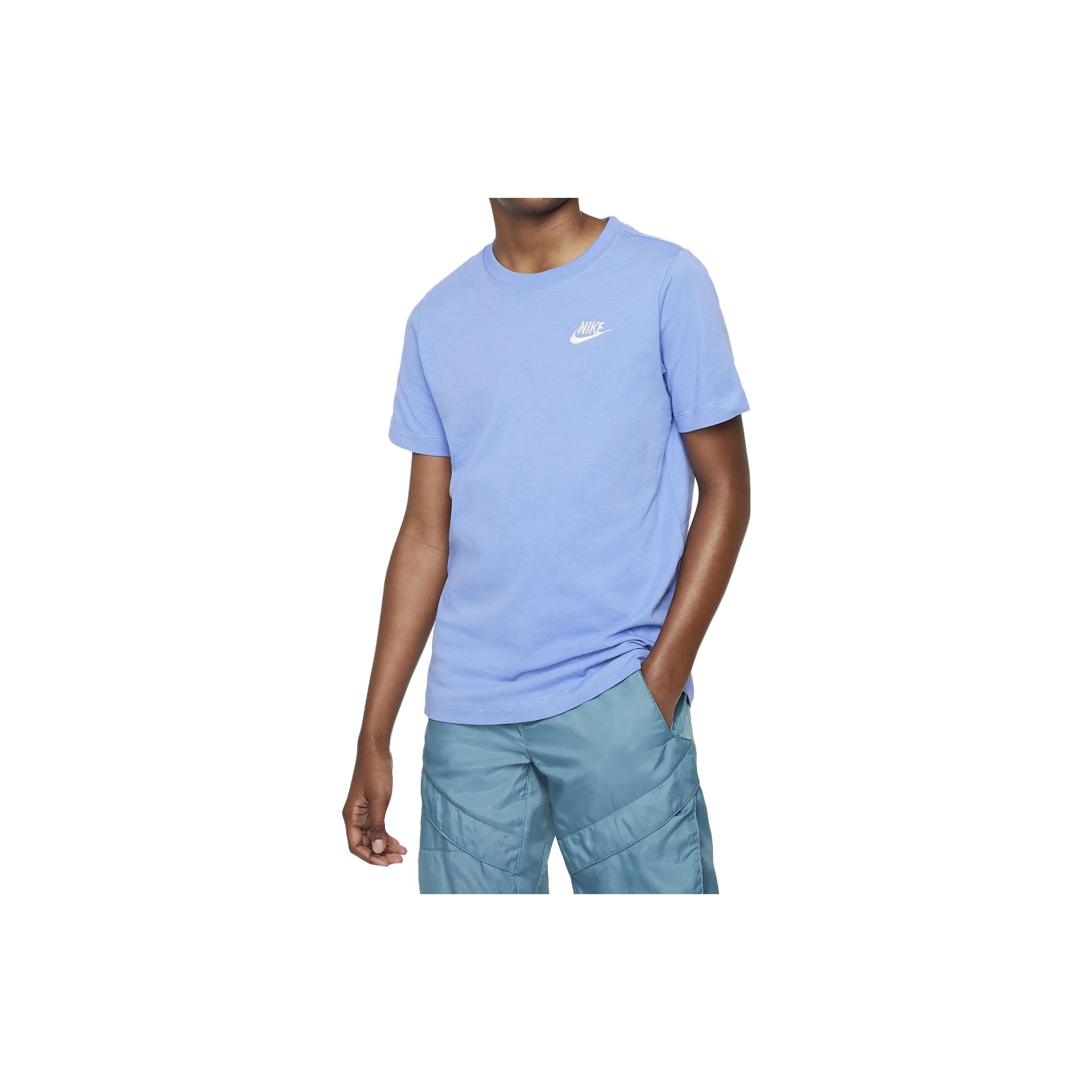 

Nike Kids Solid Color Fitted Short Sleeve T-Shirt Kids Tops AR5254-450 M