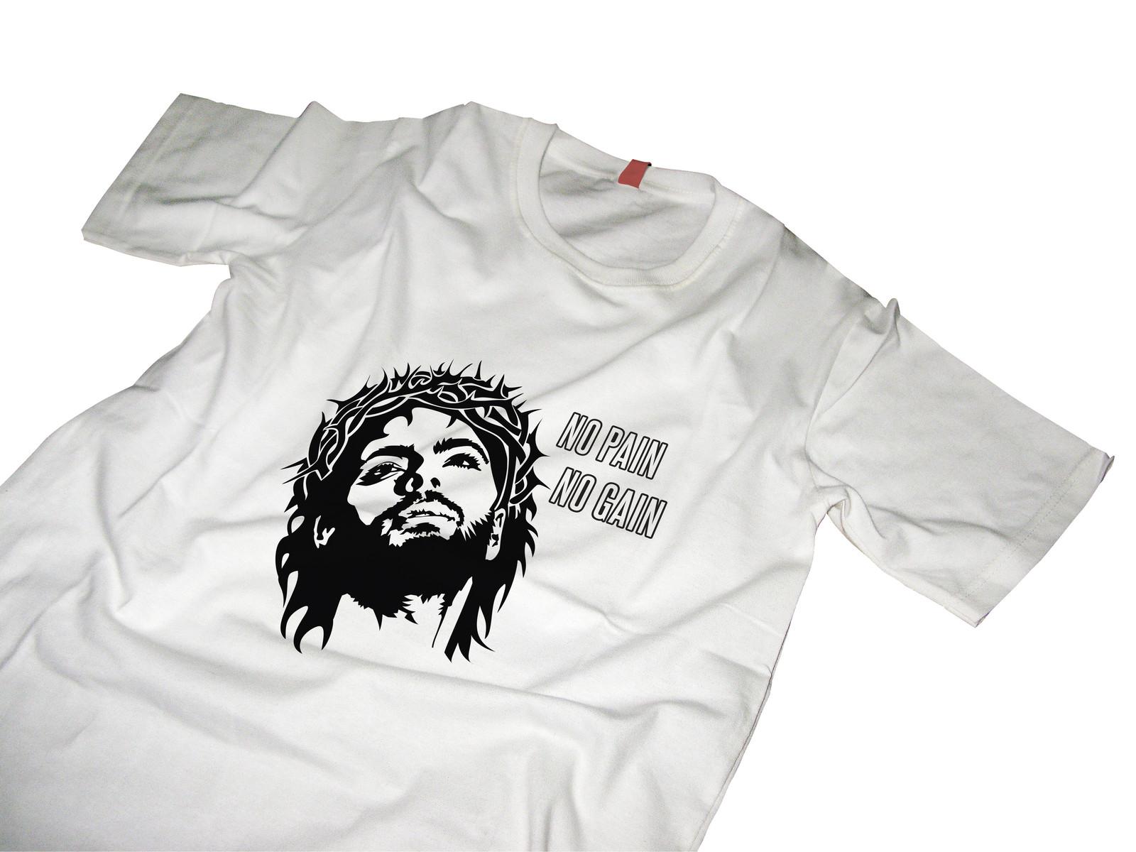 Jesus T Shirt Mens Womens Tees Top  Shirt  No Pain No Gain S