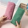 Corduroy Pencil Case Soft Small Pencil Pouch Organizer with Zipper Multifunctional Travel Makeup Coin Bag for Girls