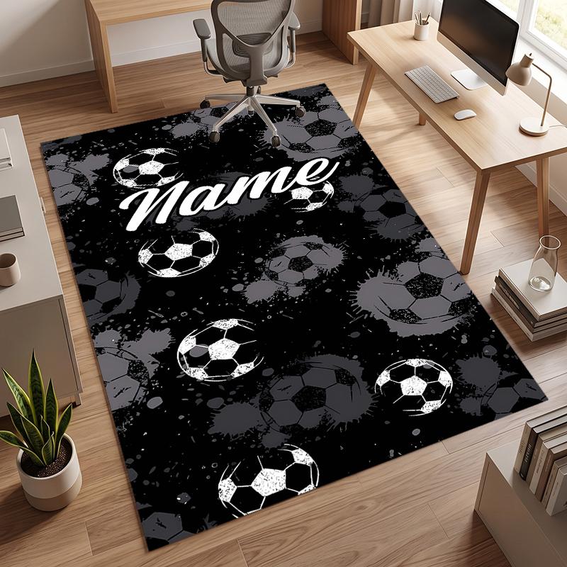 Sports Football (1) Personalized name Office Carpet Stylish Decor for Living Room Bedroom Kitchen