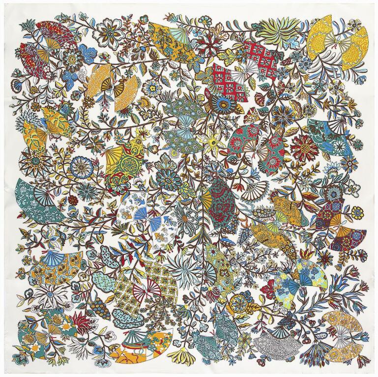 Silk Scarf Women Large Shawls Stoles Cashew Print Square Scarves Echarpes Foulards Femme Wrap Bandanas 130*130CM