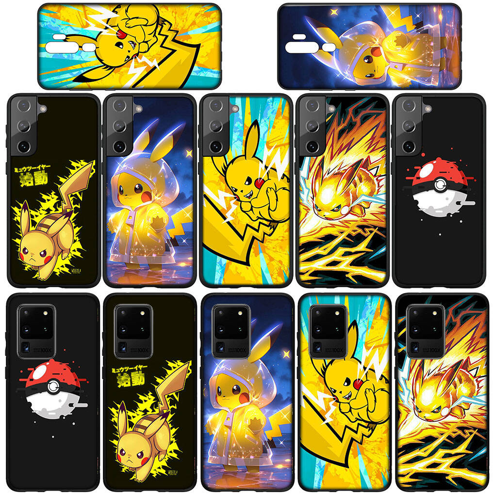 Cover for iPhone 17 16 15 Xiaomi Poco Redmi Note 14 13 12 11 Pro Max X 9 16e Samsung Galaxy S25 S24 S23 OPPO Huawei Game Pokemon Go Pikachu Phone Case