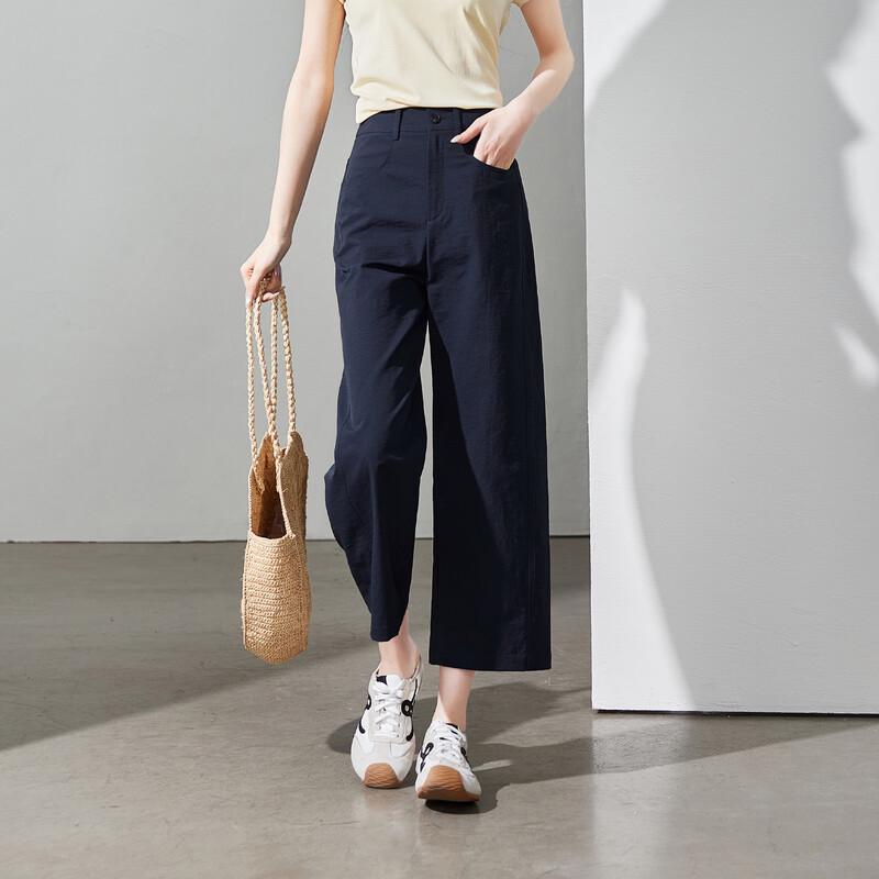 SOFSIL Women s High-Waisted Wide-Leg Cropped Pants