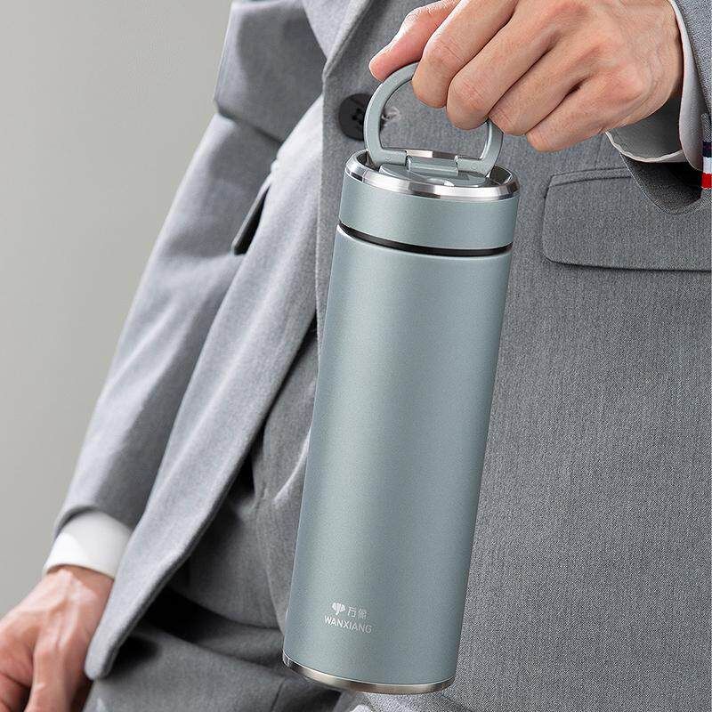 Large Capacity Thermos Cup for Men and Women, 316 Stainless Steel with Filter, Tea Brewing Cup with Handle, Portable for Car Use