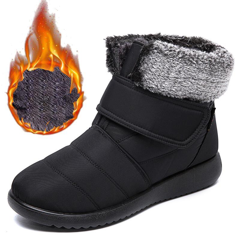 Autumn Large Size Women's Snow Boots Short Boots Plus Velvet Warm Non-slip Lightweight Casual Short Boots
