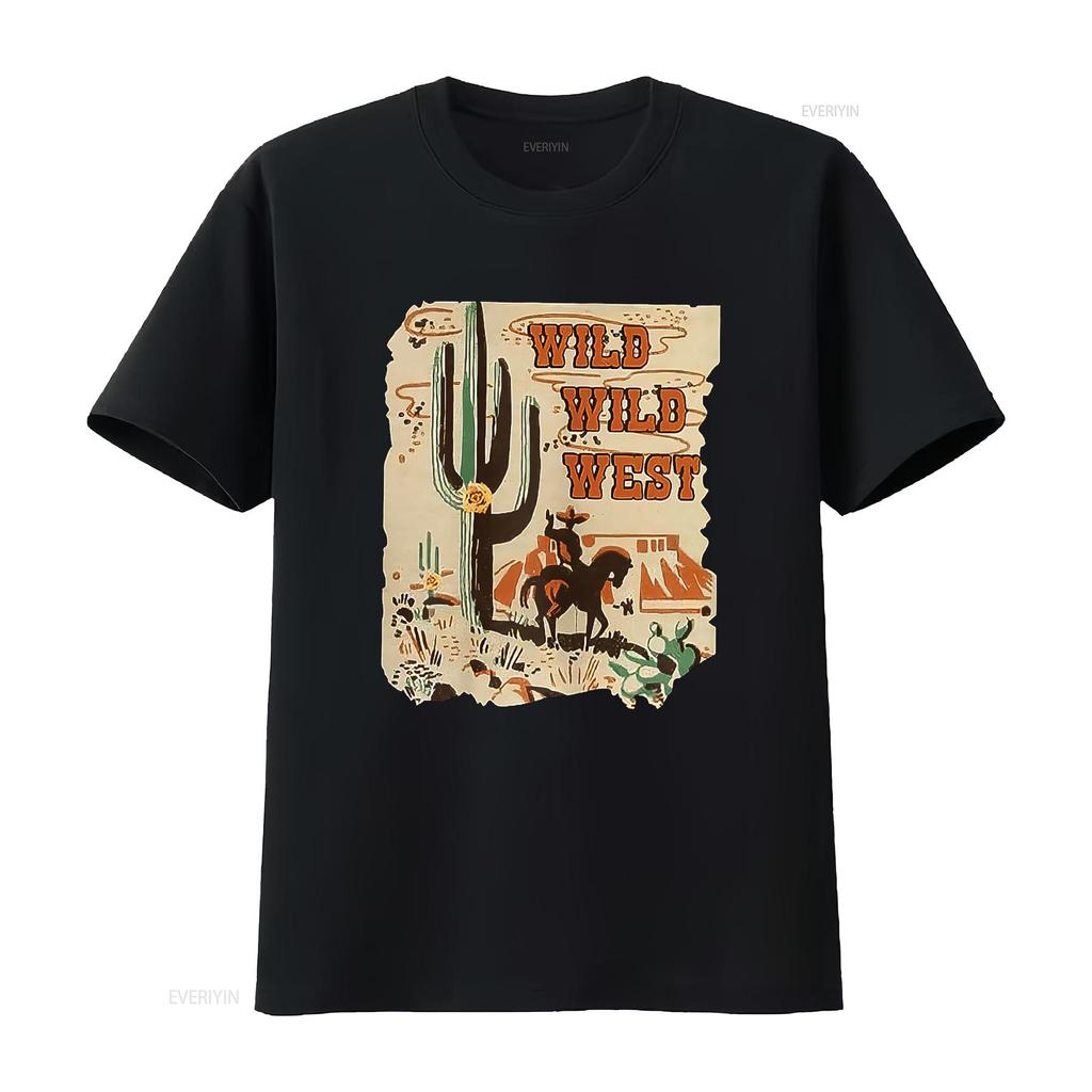 Wild West Western Life Southwest Desert Vibes Cactus Womens T Shirt vintage Washed Unisex Versatile designer clothes Casual