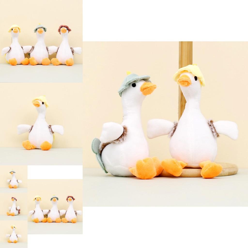 Cute White Goose Plush Toy Keychain Cartoon Duck Doll Backpack Accessory