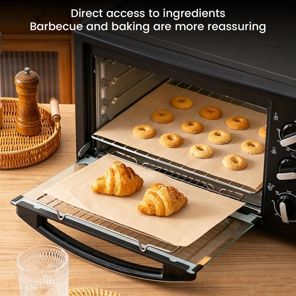 Square Food Grade Parchment for Baking, Grilling and Wrapping - Non-Stick Greaseproof Sheets