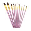 10Pcs/Set Facial Painting Brush Watercolor Brush Set Colored Nylon Brush Nail Painting Brush Professional Nail Painting Brush