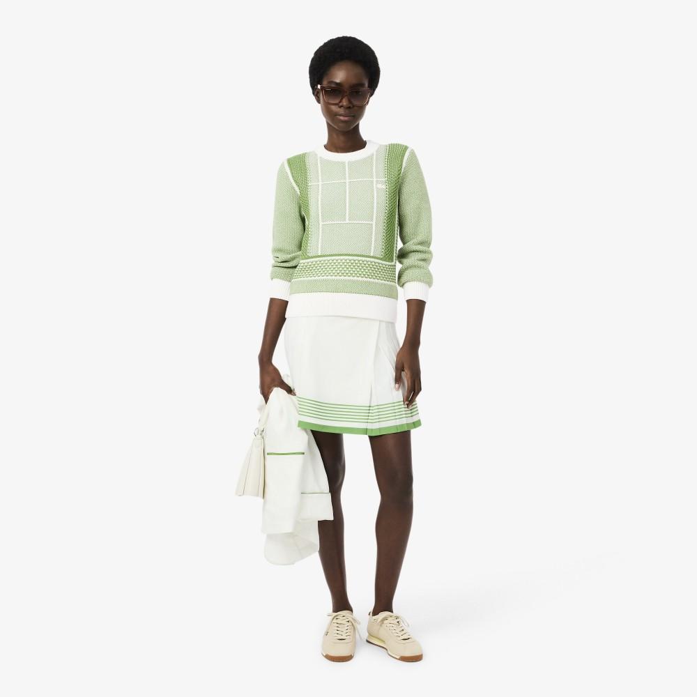 Lacoste Women's Tennis Court Jacquard Sweater AF9867-56G4IN