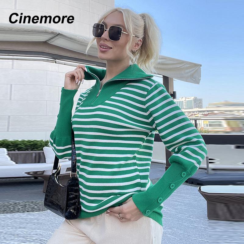 Cinemore Frühling Herbst Damenpullover Einfarbig Übergroß Lässig Warme Basic Langarm Oberteil O-Ausschnitt Strickpullover Pullover