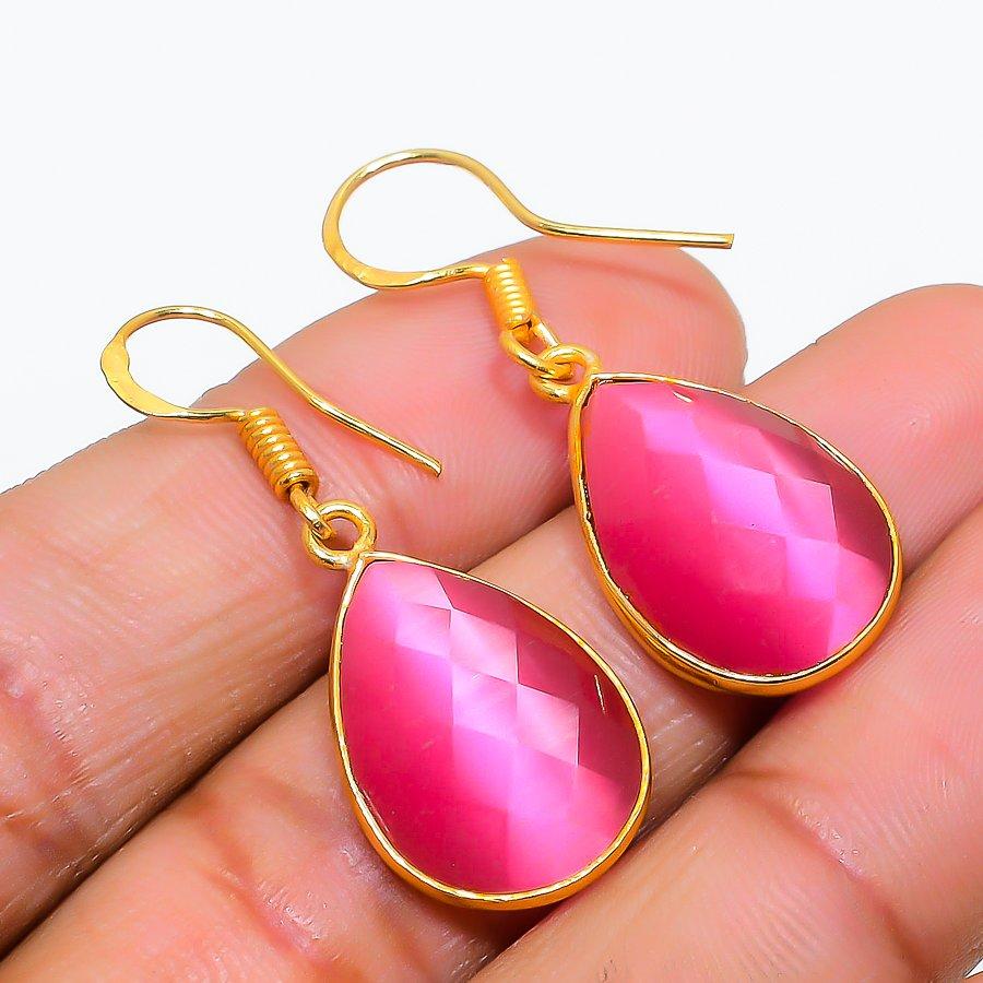 

Monalisa Stone Gemstone 925 Solid Sterling Silver Jewelry Earring 1.42 GK-5796